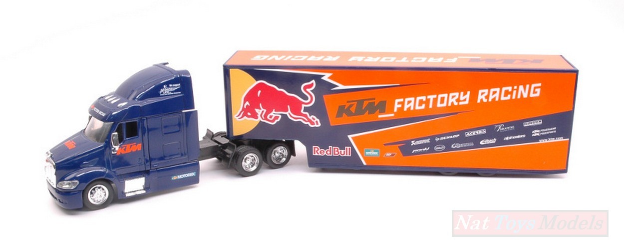 SCALE MODEL COMPATIBLE WITH AMERICAN TRUCK RED BULL KTM FACTORY RACING TEAM 1:43 NEW RAY NY15973