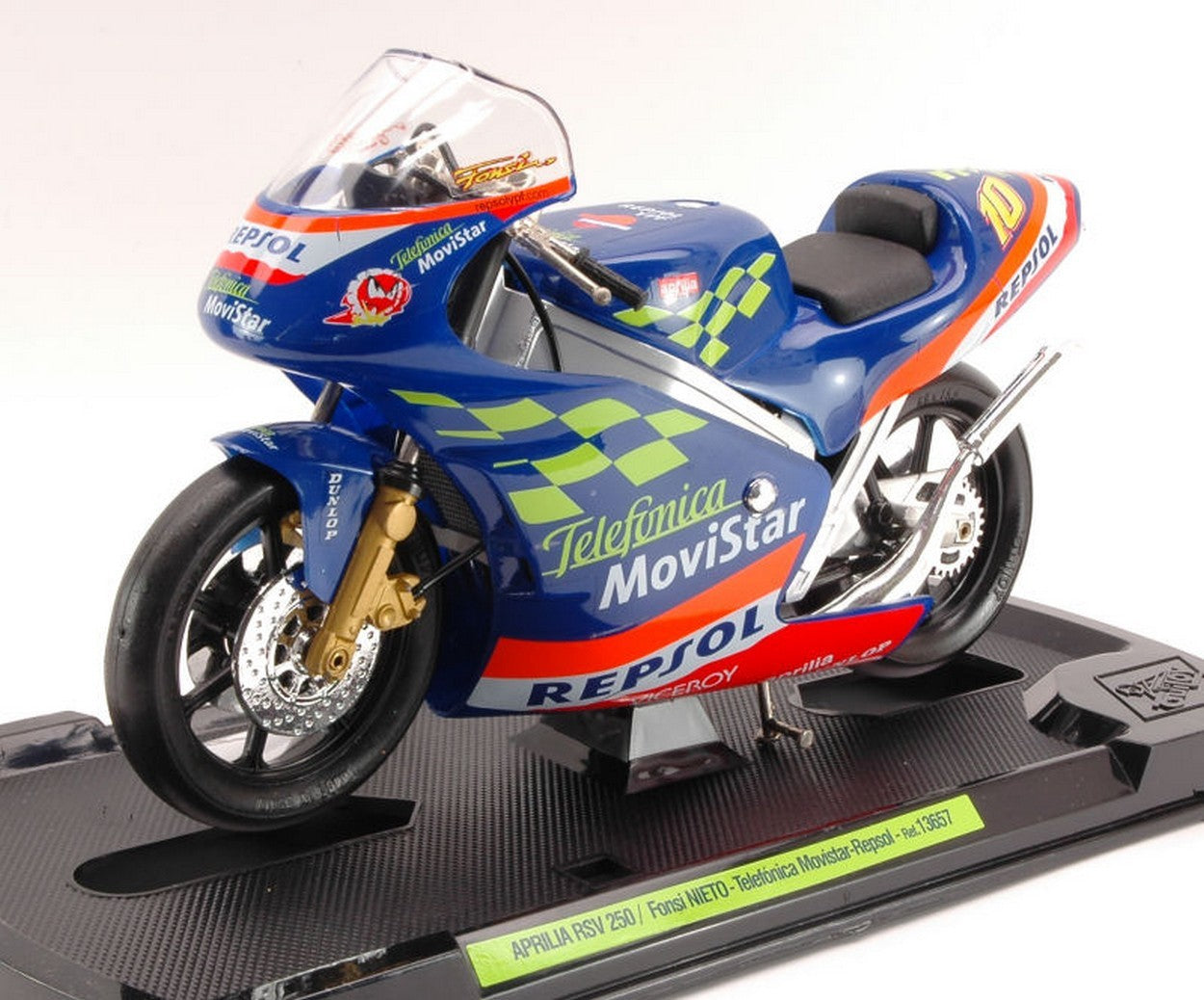 SCALE MODEL COMPATIBLE WITH APRILIA RSV 250 F.NIETO 1:10 SCALE GUILOY GY13657