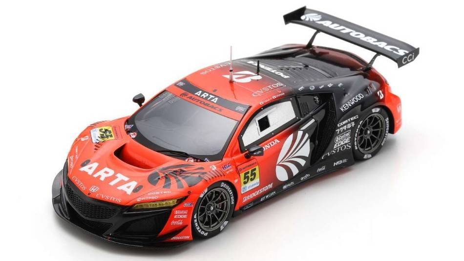 SCALE MODEL COMPATIBLE WITH ARTA NSX GT3 N.55 GT300 SUPER GT 2022 HIDEKI MUTOH-IORI KIMURA 1:43 SPARK MODEL SGT042