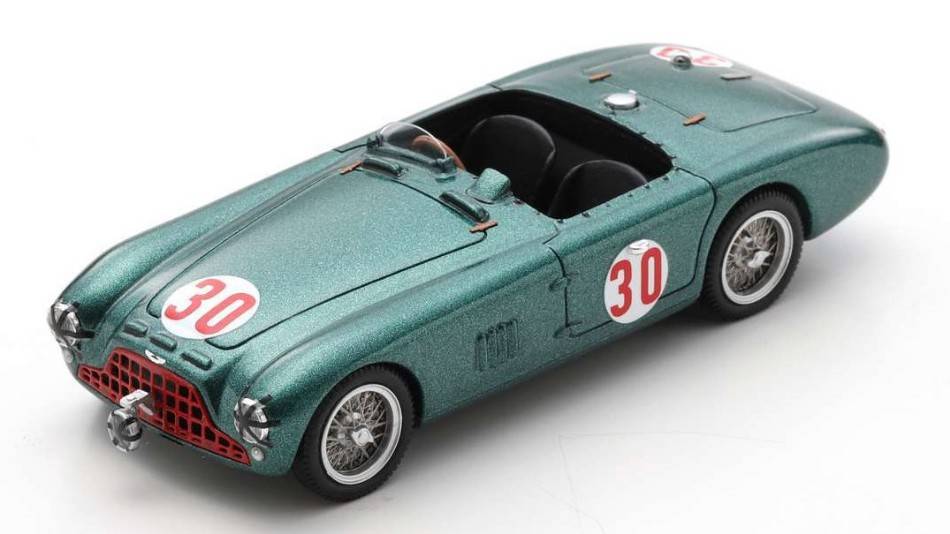 MODELLINO IN SCALA COMPATIBILE CON ASTON MARTIN DB3 N.30 2nd 12 H SEBRING 1953 R.PARNELL-G.ABECASSIS 1:43 SPARK MODEL S2448