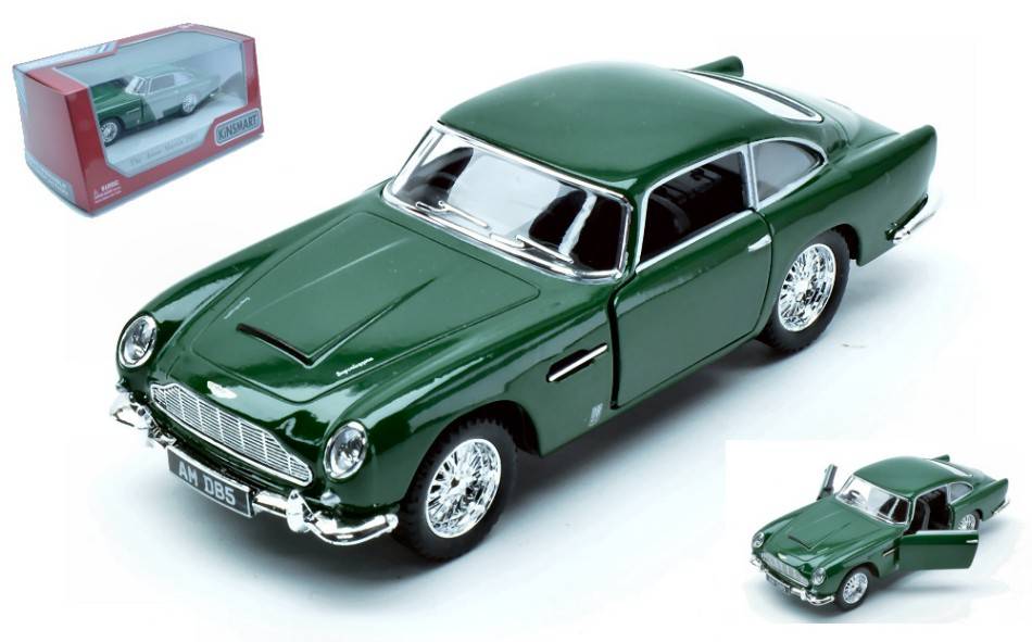 SCALE MODEL COMPATIBLE WITH ASTON MARTIN DB5 BRITISH RACING GREEN 12 cm KINSMART BOX KT5406WGN