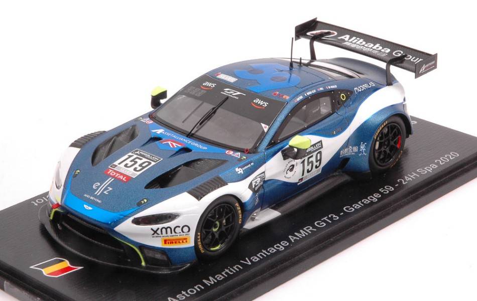 SCALE MODEL COMPATIBLE WITH ASTON MARTIN VANTAGE GT3 N.159 24 H SPA 2020 WATSON DE ANGELIS-PULL-H. 1:43 SPARK MODEL SB403