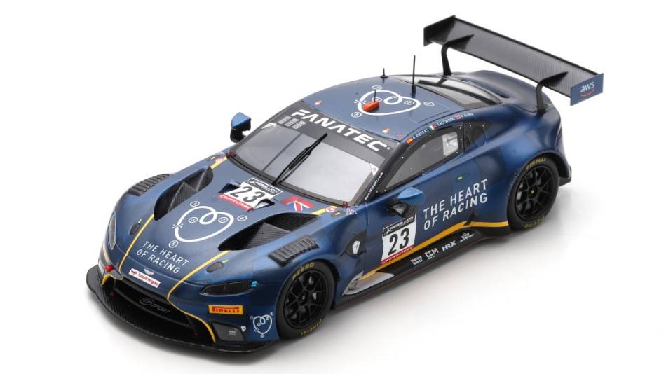 MODELLINO IN SCALA COMPATIBILE CON ASTON MARTIN VANTAGE GT3 N.234 24 H SPA 2022 GUNN-RIBERAS-EASTWOOD 1:43 SPARK MODEL SB521