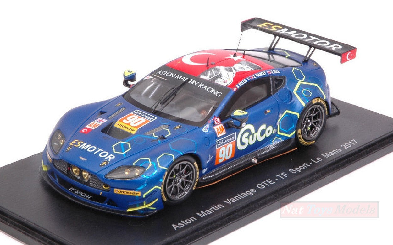 SCALE MODEL COMPATIBLE WITH ASTON MARTIN VANTAGE GTE N.90 36th LM 2017 YOLUC-HANKEY-BELL 1:43 SPARK MODEL S5841