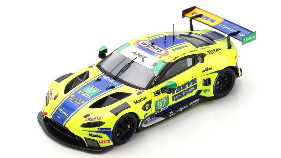 MODELLINO IN SCALA COMPATIBILE CON ASTON MARTIN VANTAGE N.97 24 H DAYTONA 2021 ROOT-EASTWOOD-KEATING-WEST SPARK MODEL US284