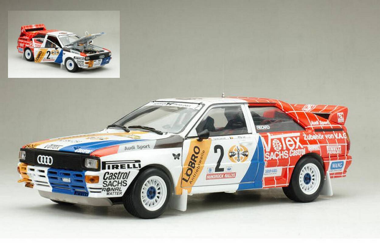 SCALE MODEL COMPATIBLE WITH AUDI QUATTRO A1 N.2 WINNER RALLY HUNSRUECK 1984 H.DEMUTH-W.LUX 1:18 SUNSTAR SS4252