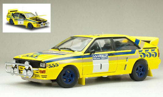 SCALE MODEL COMPATIBLE WITH AUDI QUATTRO A2 N.1 WINNER RALLY HONG KONG 1986 BLOMQVIST-BERGLUND 1:18 SUNSTAR SS4255