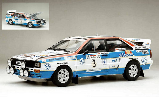 SCALE MODEL COMPATIBLE WITH AUDI QUATTRO A2 N.3 3rd RALLY ARGENTINA 1984 J.RECALDE-J.DEL BUONO 1:18 SUNSTAR SS4254