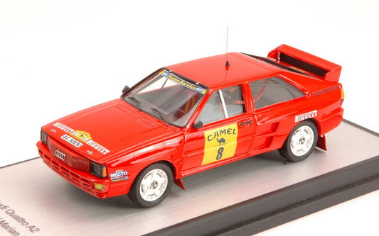 MODELE REDUIT COMPATIBLE AVEC AUDI QUATTRO A2 N.8 4ème RALLYE DE TIERRA 1988 C.ALDECOA-M.INUNCIAGA 1:43 TROFEU TFGRB01