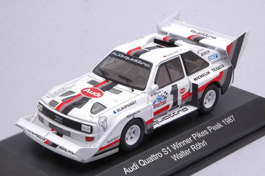 MODELLINO IN SCALA COMPATIBILE CON AUDI QUATTRO S1 N.1 PIKES PEAK 1987 WALTER ROHRL 1:43 CMR CLASSIC MODEL REPLICARS WRC018