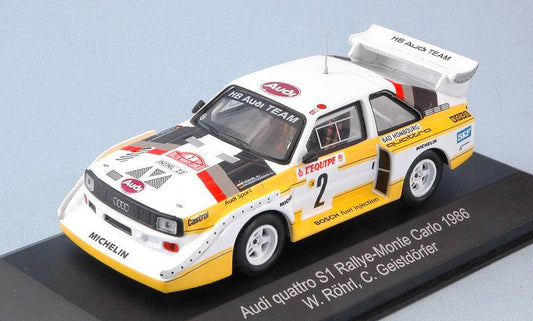 SCALE MODEL COMPATIBLE WITH AUDI QUATTRO S1 N.2 4th MONTE CARLO 1986 W.ROHRL-C.GEISTDORFER 1:43 CMR REPLICARS WRC003