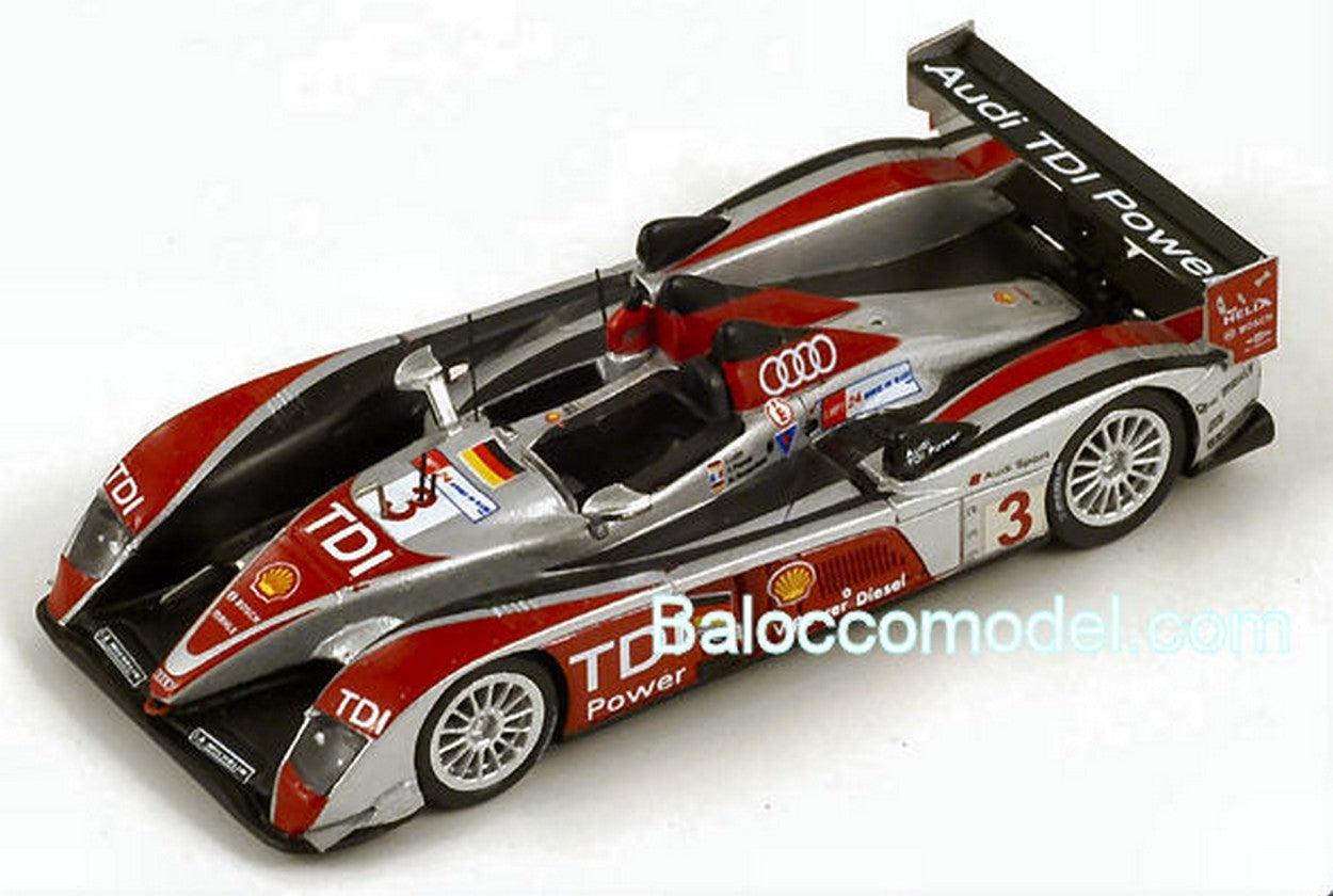 MODELLINO IN SCALA COMPATIBILE CON AUDI R 10 N.3 4th LM 2008 1:87 SPARK MODEL S87095