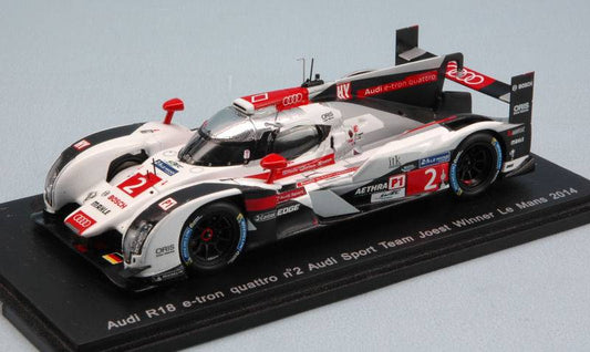 MODELLINO IN SCALA COMPATIBILE CON AUDI R18 N.2 WINNER LM 2014 FASSLER-LOTTERER-TRELUYER 1:43 REPRO SPARK MODEL 43LM14