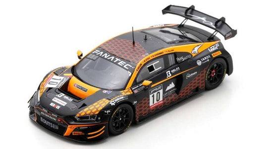 MODELLINO IN SCALA COMPATIBILE CON AUDI R8 GT3 N.10 24 H SPA 2022 OJJEH-LESSENES-A.LECLERC-ETEKI 1:43 SPARK MODEL SB534