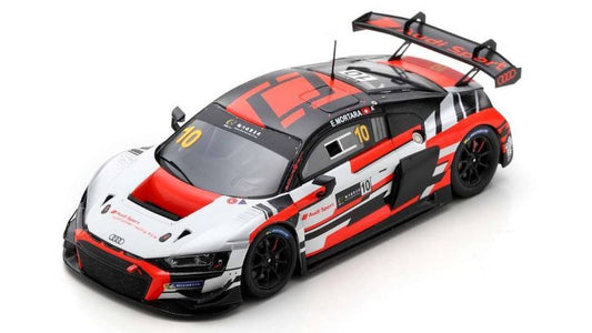 MODELLINO IN SCALA COMPATIBILE CON AUDI R8 GT3 N.10 2nd MACAU GT CUP 2022 EDOARDO MORTARA 1:43 SPARK MODEL SA264