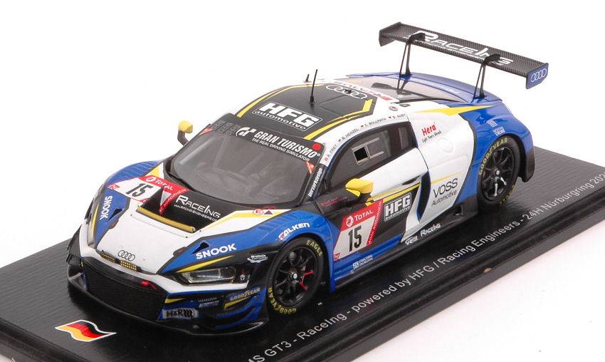 SCALE MODEL COMPATIBLE WITH AUDI R8 GT3 N.15 24 H NURBURGRING 2020 HENZELFREY-BOLLRATH-AUST 1:43 SPARK MODEL SG713