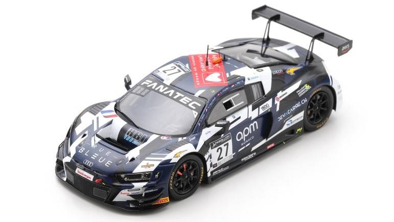 MODELLINO IN SCALA COMPATIBILE CON AUDI R8 GT3 N.27 24 H SPA 2021 COUGNAUD-LEGERET-PRETTE-PANIS 1:43 SPARK MODEL SB454