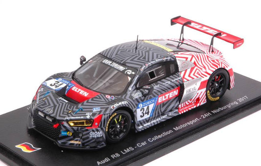 MODELLINO IN SCALA COMPATIBILE CON AUDI R8 LMS N.34 NURBURGRING 2017 SAURENMANN-ROCCO-COCH-SLOOTEN 1:43 SPARK MODEL SG303