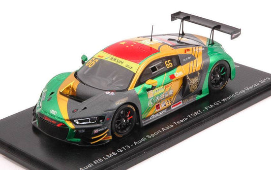 MODELLINO IN SCALA COMPATIBILE CON AUDI R8 LMS N.66 FIA GT WORLD CUP MACAU 2019 W.CHEN 1:43 SPARK MODEL SA221