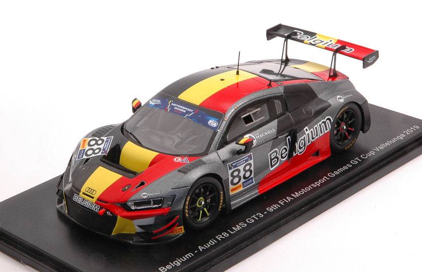 MODELLINO IN SCALA COMPATIBILE CON AUDI R8 LMS N.88 FIA GT VALLELUNGA 2019 L.MACHIELS-L.VERDONCK 1:43 SPARK MODEL S6314