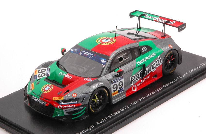 MODELLINO IN SCALA COMPATIBILE CON AUDI R8 LMS N.99 FIA GT VALLELUNGA 2019 M.RAMOS-H.CHAVES 1:43 SPARK MODEL S6315