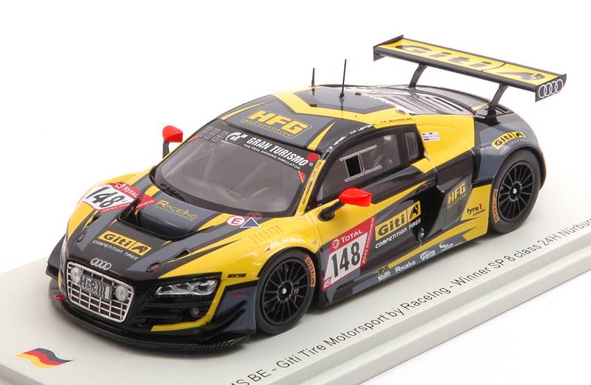 SCALE MODEL COMPATIBLE WITH AUDI R8 N.148 SP 8 CLASS 24 H NURB.2019 HENZEL-FREY-SCHM.1:43 SPARK MODEL SG532