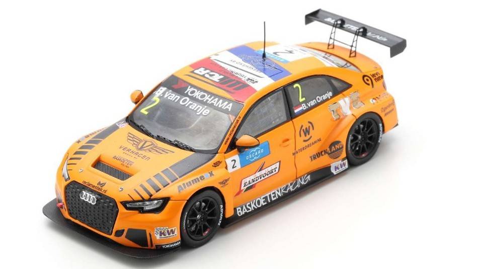 MODELLINO IN SCALA COMPATIBILE CON AUDI RS 3 LMS N.2 WTCR ZANDWOORT 2018 PRINCE BERNHARD VAN ORANJE 1:43 SPARK MODEL S8962