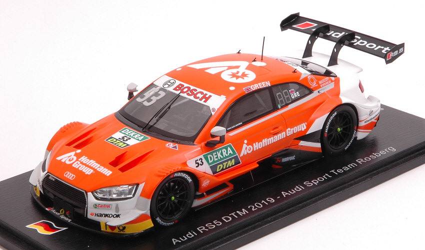 MODELLINO IN SCALA COMPATIBILE CON AUDI RS 5 N.53 DTM 2019 JAMIE GREEN 1:43 SPARK MODEL SG450