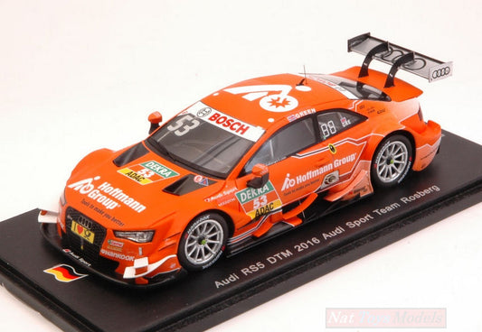 MODELLINO IN SCALA COMPATIBILE CON AUDI RS5 N.53 3rd DTM 2016 J.GREEN 1:43 SPARK MODEL SG291