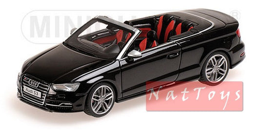 SCALE MODEL COMPATIBLE WITH AUDI S3 CABRIOLET 2013 BLACK 1:43 MINICHAMPS PM437013030