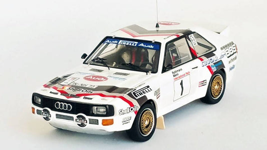 SCALE MODEL COMPATIBLE WITH AUDI SPORT QUATTRO MANX RALLY 1984 MIKKOLA/HERTZ 1:43 TROFEU TFRRUK91