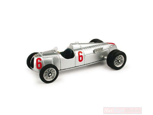 SCALE MODEL COMPATIBLE WITH AUTO UNION TYPE C N.6 TWIN WHEELS 1936 1:43 BRUMM BM0110