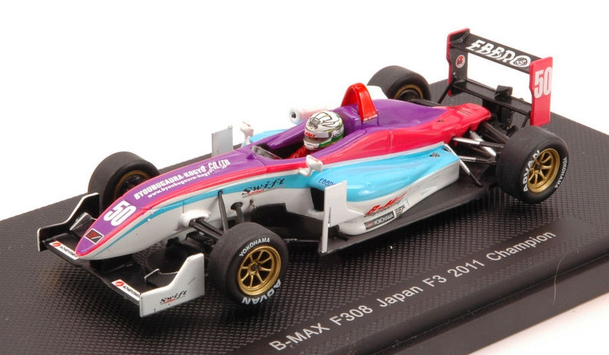 SCALE MODEL COMPATIBLE WITH B-MAX F308 YUHI SEKIGUKI 2011 N.50 JAPAN FORMULA 3 WORLD CHAMPION 1:43 EBBRO EB44665