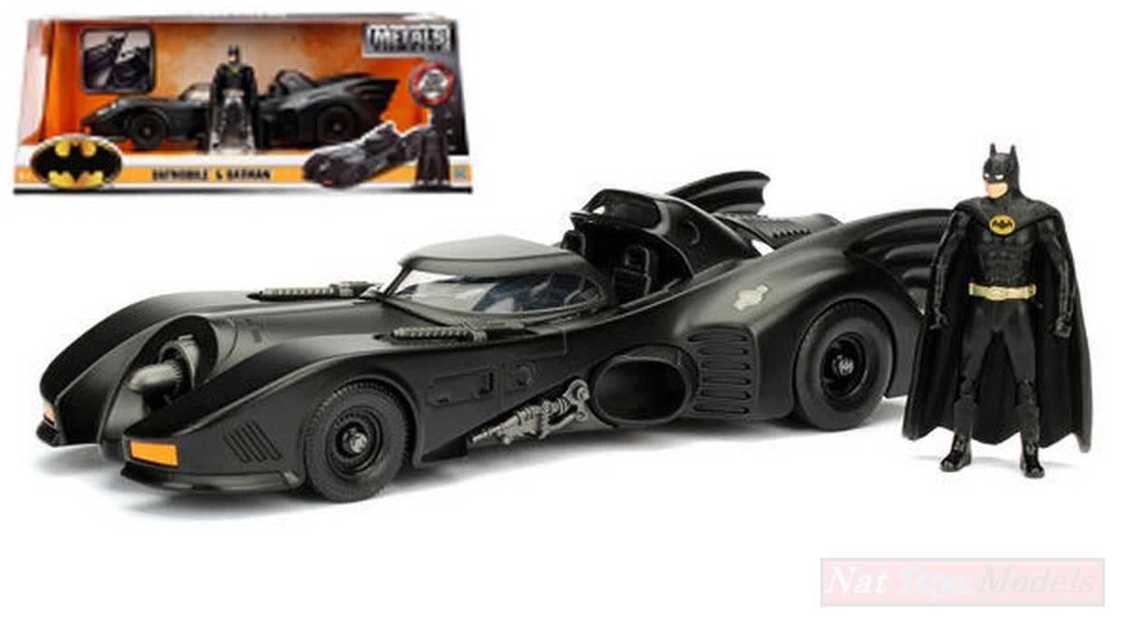 MODELLINO IN SCALA COMPATIBILE CON BATMOBILE 1989 WITH BATMAN FIGURE 1:24 JADA TOYS JADA98260