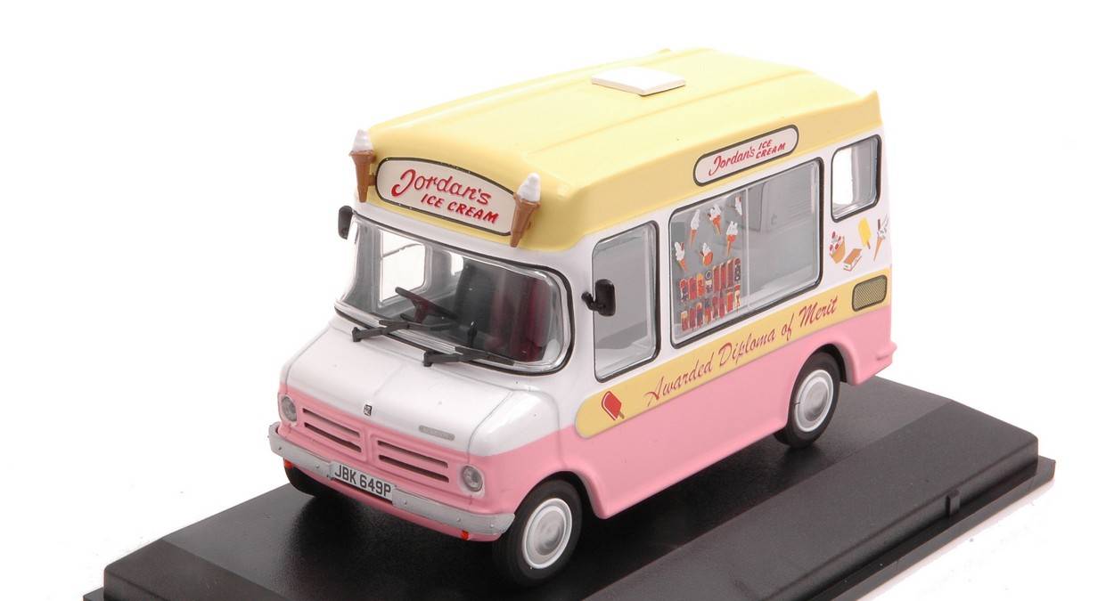 SCALE MODEL COMPATIBLE WITH BEDFORD CF MORRISON JORDAN'S ICE CREAM 1:43 OXFORD OXF43CF004