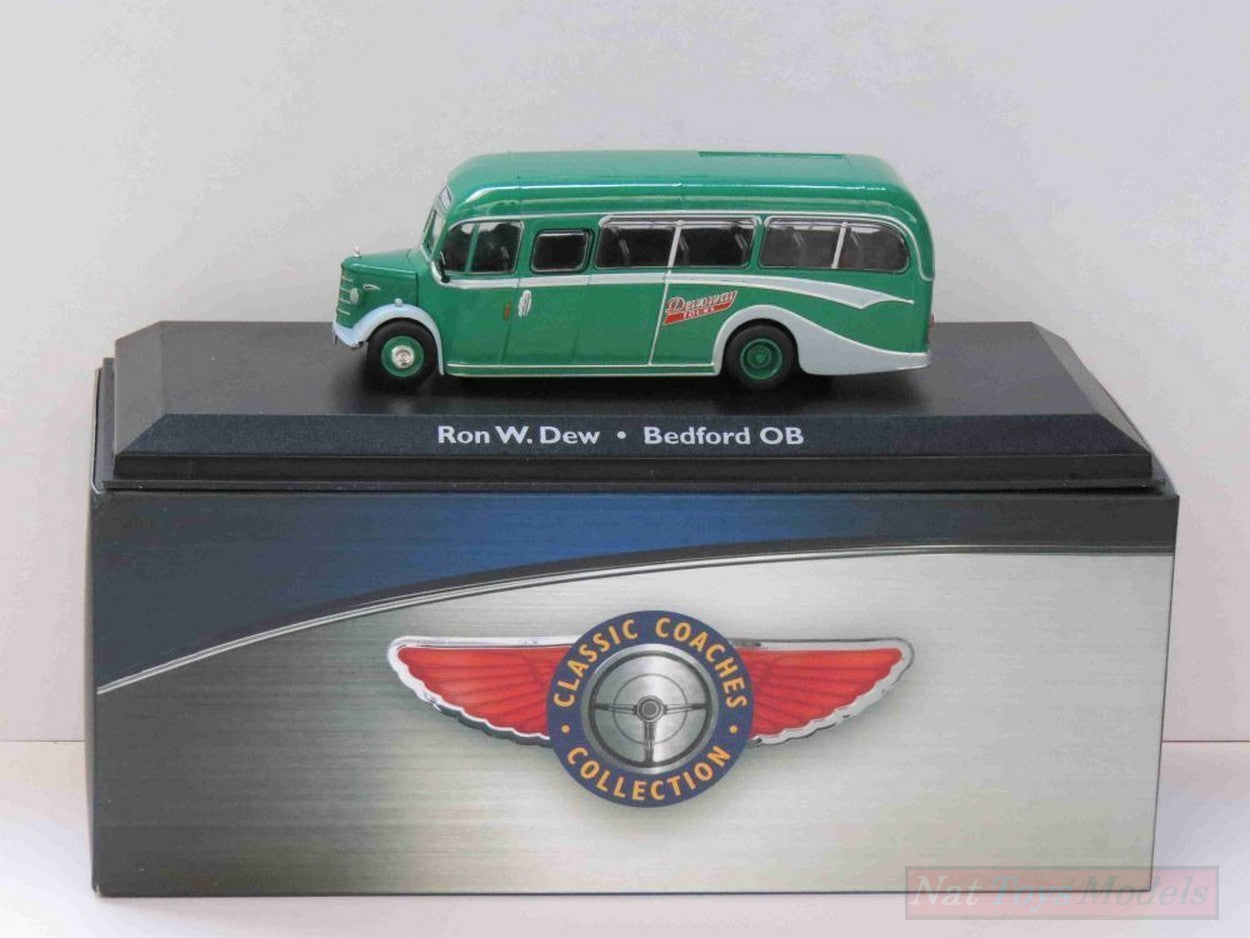 MODÈLE RÉDUIT COMPATIBLE AVEC Bedford Ob Ron W Dew Classic Coaches Bus Collection 1:72 Atlas DIE CAST