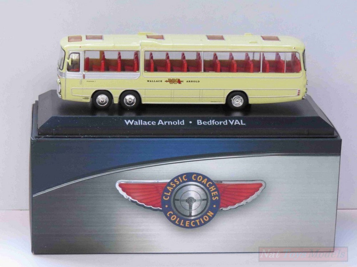 SCALE MODEL COMPATIBLE WITH Bedford Val Wallace Arnold Classic Coaches Bus Collection 1:72 DIE CAST