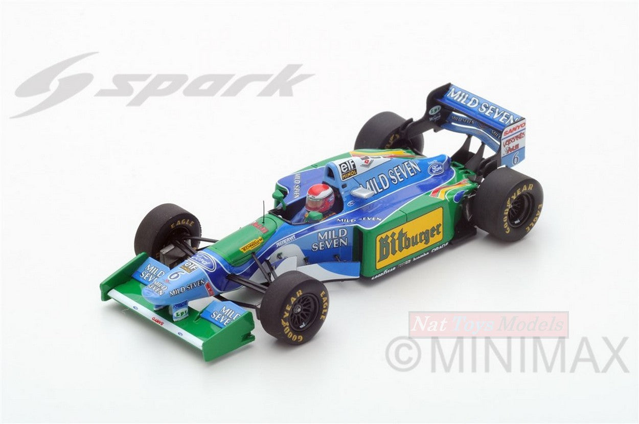 MODELLINO IN SCALA COMPATIBILE CON BENETTON B194 J.HERBERT 1994 N.6 RETIRED AUSTRALIAN GP 1:43 SPARK MODEL S4484