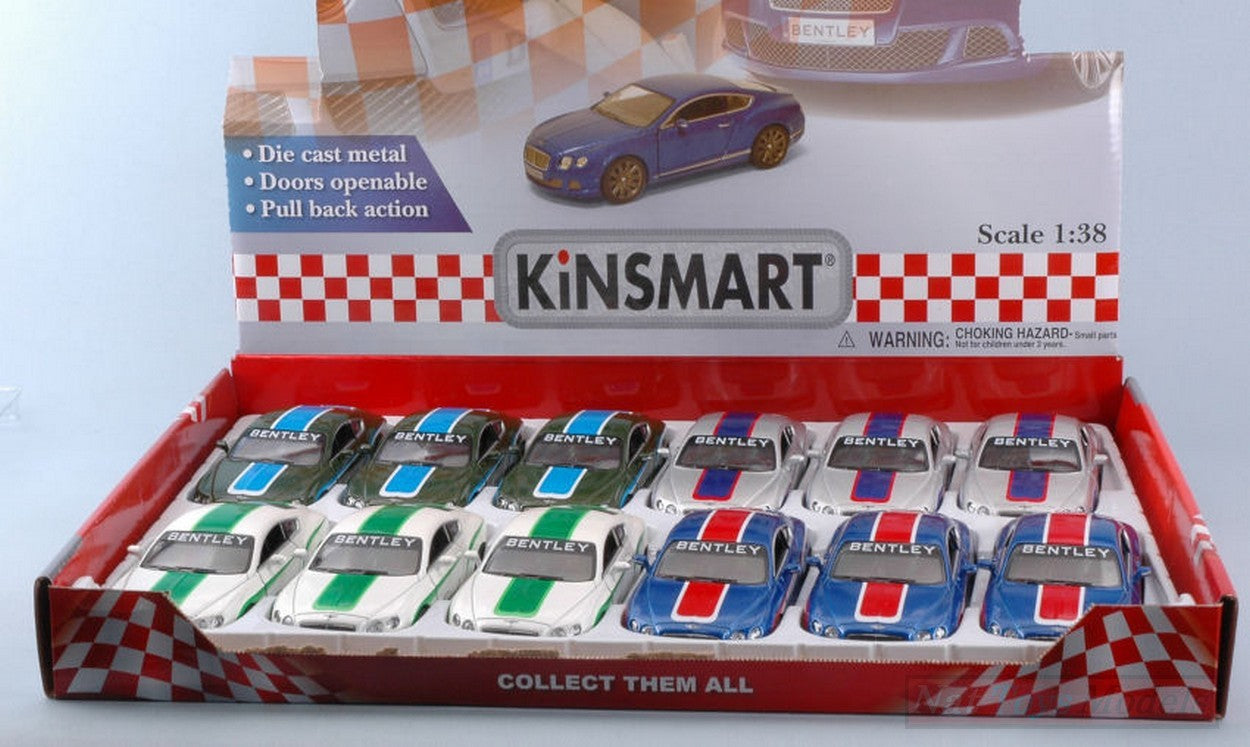 SCALE MODEL COMPATIBLE WITH BENTLEY CONTINENTAL GT SPEED 2012 WITH PRINTING COL.ASS.cm 12 1:38 KINSMART KT5369DF