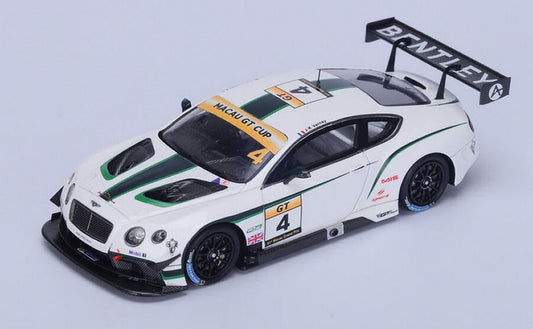 SCALE MODEL COMPATIBLE WITH BENTLEY CONTINENTAL GT3 N.4 MACAU GT CUP 2014 JEAN KARL VERNAY 1:43 SPARK MODEL SA084