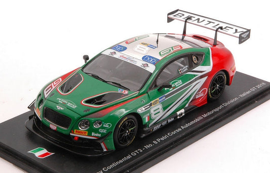 MODELLINO IN SCALA COMPATIBILE CON BENTLEY CONTINENTAL GT3 N.8 ITALIAN GT 2018 NLARINI-A.CAFFI 1:43 SPARK MODEL SI007