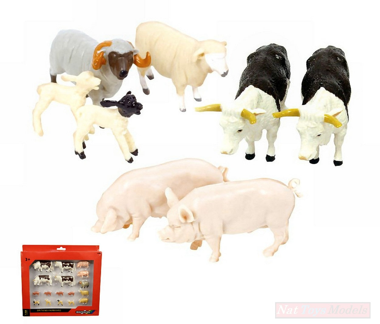 SCALE MODEL COMPATIBLE WITH LIVESTOCK ASS.MIXED ANIMAL VALUE PACK 1:32 BRITAINS LC43096