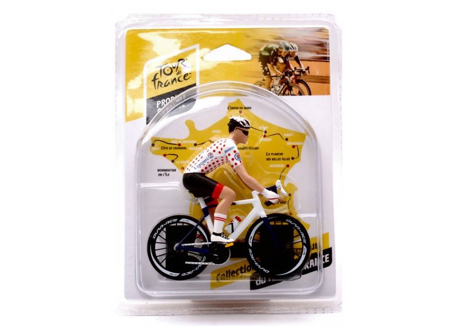 MODELLINO IN SCALA COMPATIBILE CON BICYCLE TOUR DE FRANCE 2023 WHITE/RED POIS SHIRT 1:18 SOLIDO SL1809902