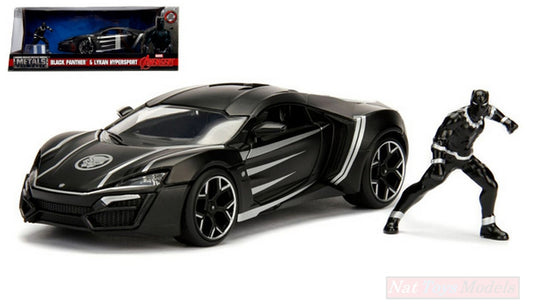 MODELLINO IN SCALA COMPATIBILE CON BLACK PANTHER W/LYKAN HYPERSPORT 1:24 JADA TOYS JADA99723