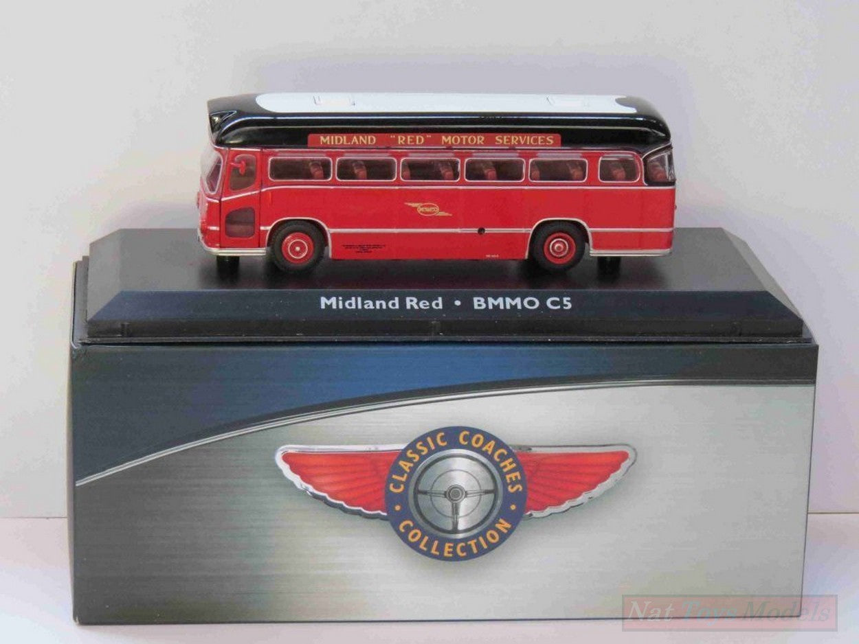 modellino IN SCALA COMPATIBILE CON BMMO C5 Midland Red Classic Coaches Bus Collection 1:72 Atlas  DIE CAST