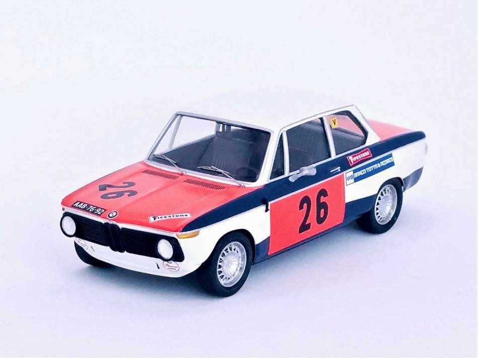 MODÈLE RÉDUIT COMPATIBLE AVEC BMW 2002 4ème VILA REAL 1972 MARIO DE FIGUEUREDO 1:43 TROFEU TFRRAC28