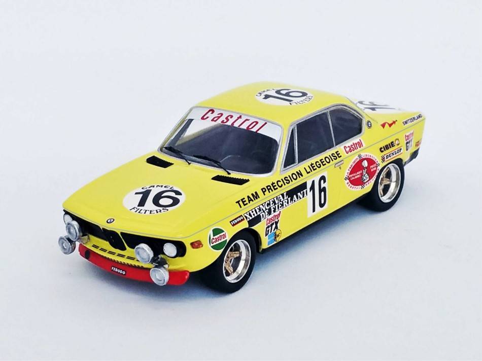 MODELLINO IN SCALA COMPATIBILE CON BMW 2800CS 24H SPA-FRANCORCHAMPS 1972 XHENCEVAL/DE FIERLANT 1:43 TROFEU TFRRBE37