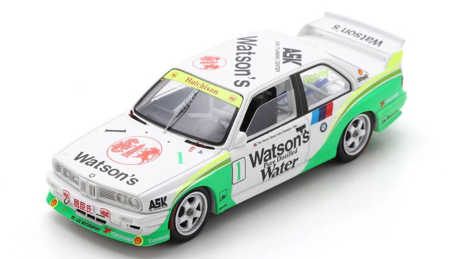 MODELE REDUIT COMPATIBLE AVEC BMW E30 N.1 MACAU GIUA RACE 1990 TIM HARVEY 1:43 SPARK MODEL SA228