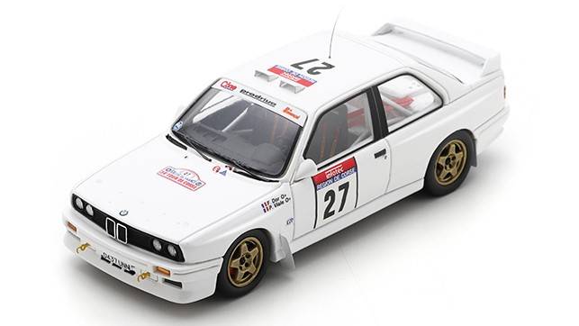 SCALE MODEL COMPATIBLE WITH BMW E30 N.27 TOUR DE CORSE RALLYE DE FRANCE 1990 F.DOR-P.VIALE 1:43 SPARK MODEL S8486