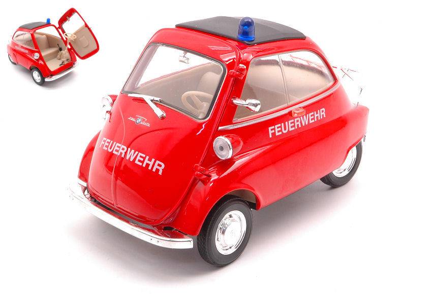 SCALE MODEL COMPATIBLE WITH BMW ISETTA FEUERWEHR 1:18 WELLY WE24096FRR